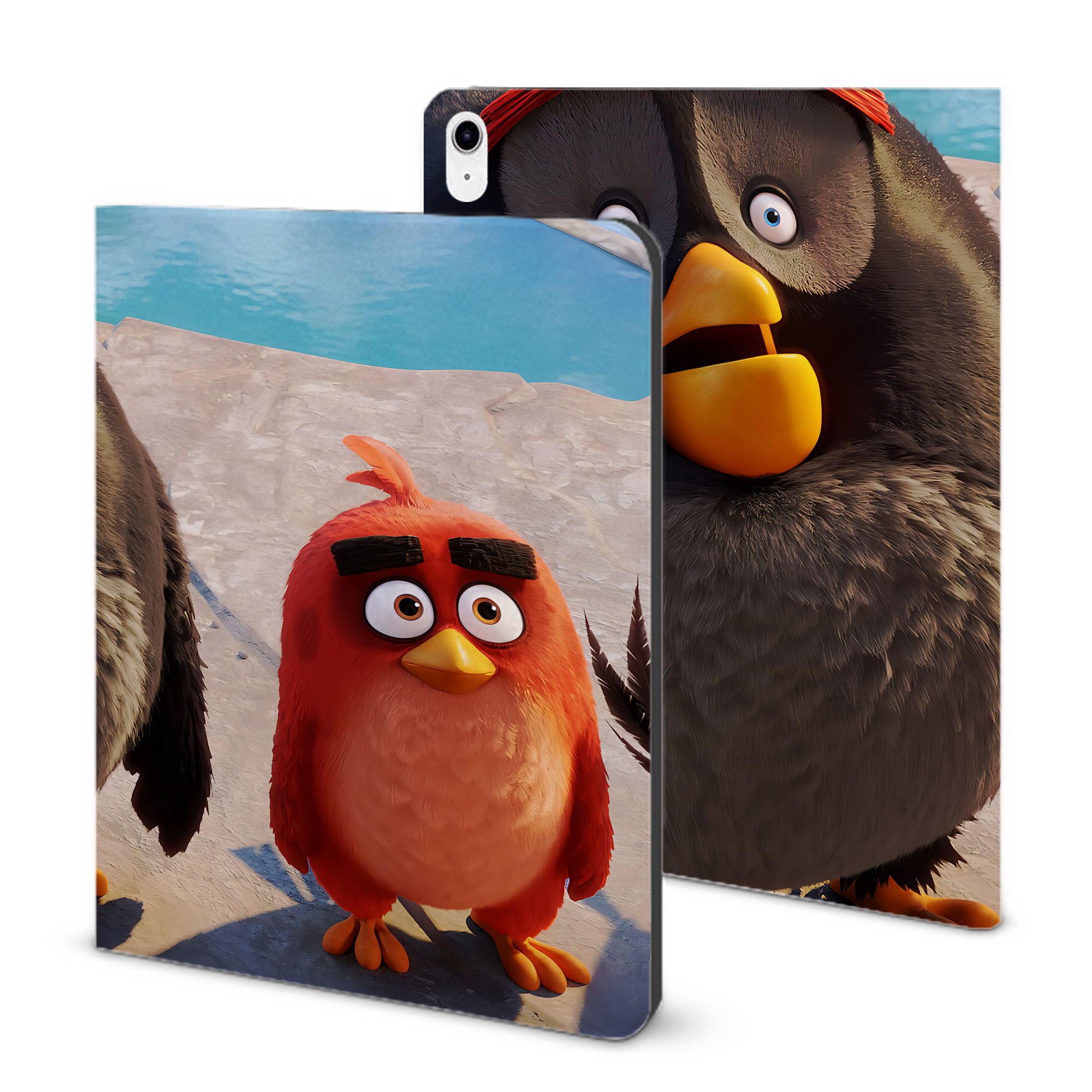 （画像用） Angry Birds アングリーバード IPad ケース ブック型 PUレザー TPU 耐衝撃 軽量 薄型 ペン収納なし 全面保護 IPad 各モデル対応